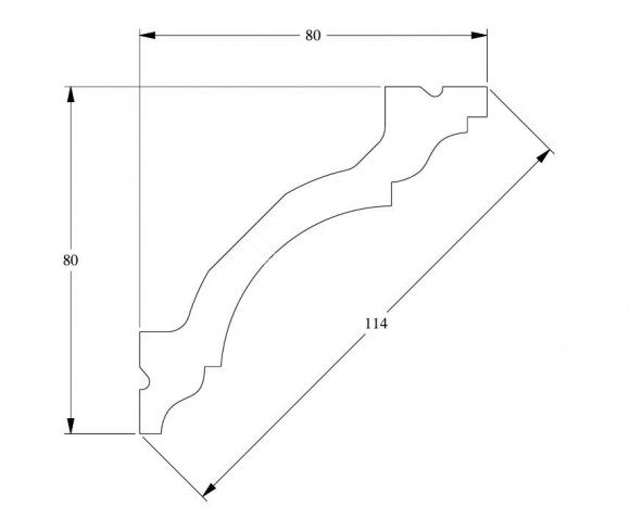 Гибкий потолочный плинтус Orac Decor Purotouch C213F белый полиуретан 80х80 мм 2м Гибкий потолочный плинтус Orac Decor Purotouch C213F белый полиуретан 80х80 мм 2м