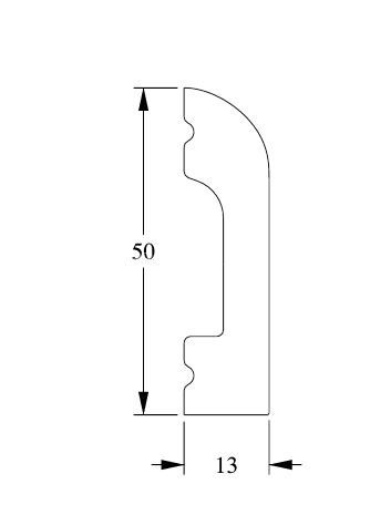 Напольный плинтус Orac Decor Duropolymer SX182 белый полистирол 50х13 мм 2м