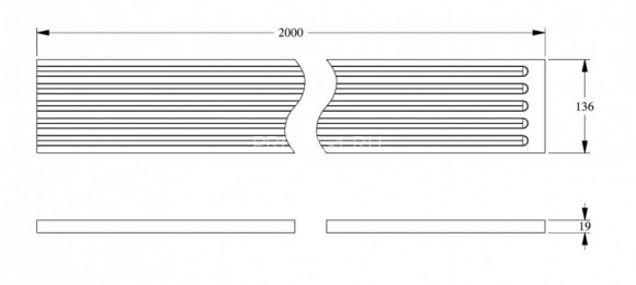 Пилястра Orac Decor K200 белая полиуретан 2000х136 мм