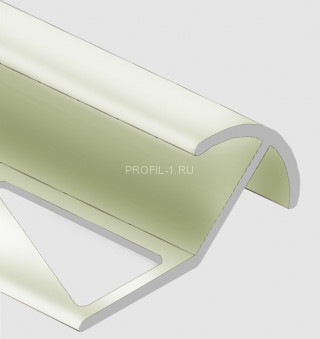 Профиль под плитку для наружных углов 10 мм алюминий PV70-17 титан блестящий 2,7 м