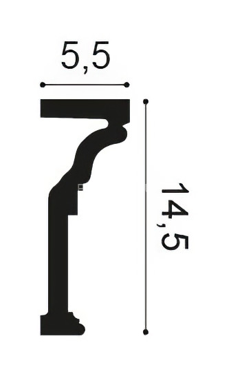 Молдинг Orac Decor Purotouch P4000 белый из полиуретана 55х145 мм 200 см Молдинг Orac Decor Purotouch P4000 белый из полиуретана 55х145 мм 200 см