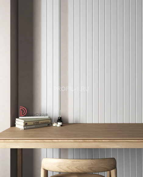 Стеновая декоративная панель 3D Decor-Dizayn DD913(3m) из полистирола белая, под покраску 240х13х3000 мм