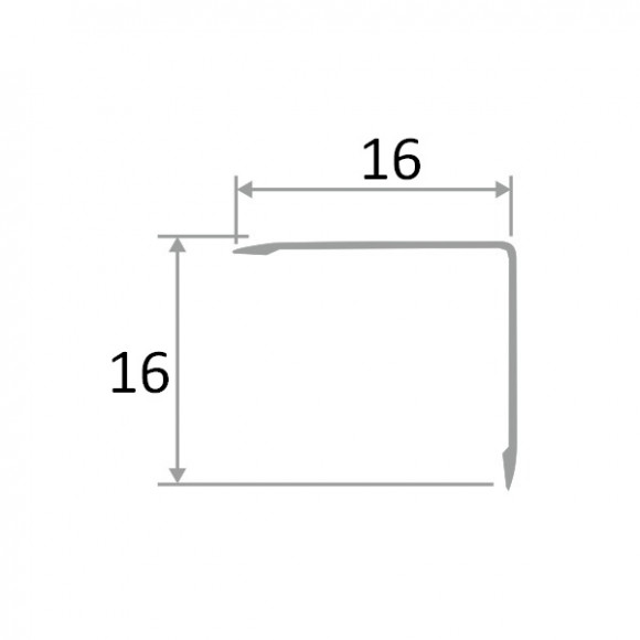 Алюминиевый уголок 16х16 мм ПН-16х16 черный матовый 2.7 м Алюминиевый уголок 16х16 мм ПН-16х16 черный матовый 2.7 м