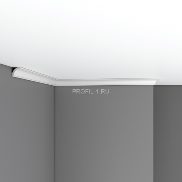 Плинтус потолочный гибкий FLEXIBLE 25х25х2400 мм Decomaster 96251 FL из полиуретана белый под покраску