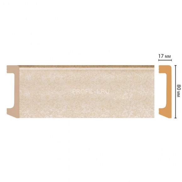 Плинтус напольный DECOMASTER D235-18D/20 ДМ (80x17x2400) цвет Бежевый с перламутром Плинтус напольный DECOMASTER D235-18D/20 ДМ (80x17x2400) цвет Бежевый с перламутром