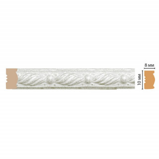 Молдинг DECOMASTER 107-20 (10x8x2400) цвет Белый с перламутром Молдинг DECOMASTER 107-20 (10x8x2400) цвет Белый с перламутром