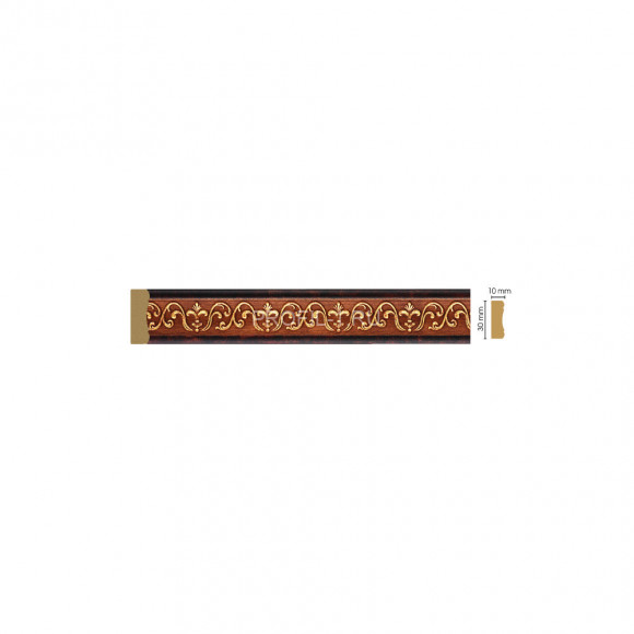 Молдинг DECOMASTER 165-767 (30x10x2400) цвет Красное дерево с золотом Молдинг DECOMASTER 165-767 (30x10x2400) цвет Красное дерево с золотом