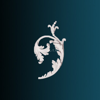 Декоративный орнамент Перфект G2358R правый белый 305х152х20 мм