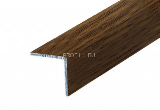 Алюминиевый уголок 15х15 мм равнополочный Л Темный дуб 2,7 м (упаковка 10 штук)