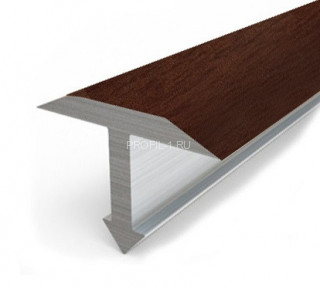 Алюминиевый профиль Т-образный 26 мм Т-26 КД Махагон 2,7 м (упаковка 10 штук)