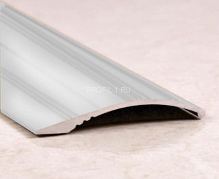 Разноуровневый порог алюминиевый с рифлением 39 мм ПО-39х6 серебро глянец 2,7 м Разноуровневый порог алюминиевый с рифлением 39 мм ПО-39х6 серебро глянец 2,7 м