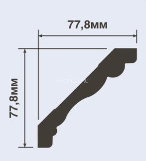 Потолочный плинтус HiWood A1011 белый 77,8х77,8 мм 200 см Потолочный плинтус HiWood A1011 белый 77,8х77,8 мм 200 см