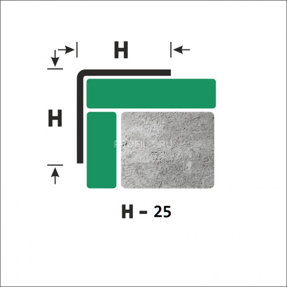 Уголок из нержавеющей стали равнополочный 25х25 мм FL 25 GS золото сатинированное 300 см