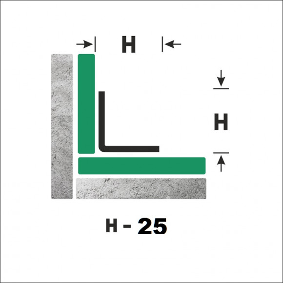 Уголок из нержавеющей стали равнополочный внутренний 25х25 мм FLV 25 GS золото сатинированное 300 см