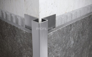 Антивандальный профиль из нержавеющей стали для плитки 12х30 мм FMP 12х30 S сатинированная сталь 270 см