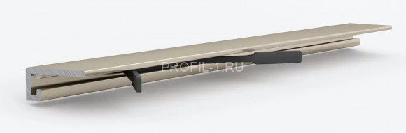 Алюминиевый микроплинтус Laconistiq micro 15 светлое золото 2.45м