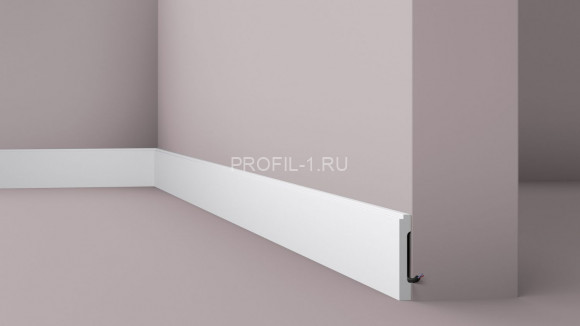 Напольный плинтус NMC Wallstyl FD1 белый полистирол 15х100 мм 2м