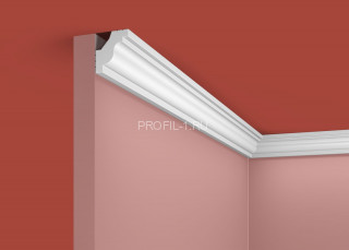 Потолочный плинтус Cosca KX-047 белый полистирол 30х33 мм 2м