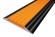 Алюминиевая  полоса 46 мм с резиновой вставкой АП-46-Краш черный глянец-оранжевый 3,0 м