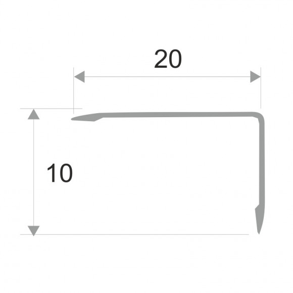 Алюминиевый уголок 20х10 мм ПН-20х10 черный матовый 2.7 м Алюминиевый уголок 20х10 мм ПН-20х10 черный матовый 2.7 м