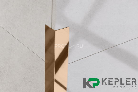 Декоративный уголок 20х20 мм из нержавеющей стали SS 304 FSAP002-20-RP S.S.304 розовое золото полированное 3 м