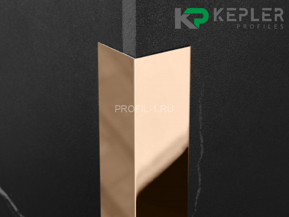 Декоративный уголок 20х20 мм из нержавеющей стали SS 304 FSAP002-20-RP S.S.304 розовое золото полированное 3 м