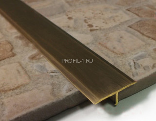 Т-профиль латунь 10 мм ЛПТ-10 старая бронза 2,7 м