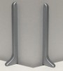 Комплект заглушек для плинтуса ПТ-60 металл серебро