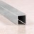 Алюминиевый П-образный профиль 10х10 мм П-10х10 серебро глянец браш 2,7 м