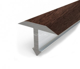 Алюминиевый профиль Т-образный 26 мм Т-26 КД Орех 2,7 м (упаковка 10 штук)