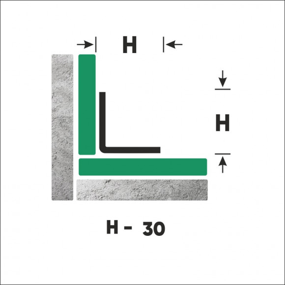 Уголок из нержавеющей стали равнополочный внутренний 30х30 мм FLV 30 P полированная сталь 300 см