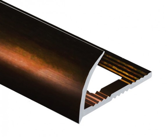 Профиль С-образный алюминий для плитки 10 мм PV08-11 eco коричневый блестящий 2,7 м