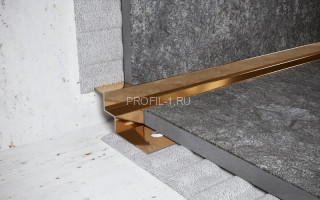 Профиль из нержавеющей стали угловой внутренний закладной лесенкой 15 мм FW 15 GP золото полированное 270 см Профиль из нержавеющей стали угловой внутренний закладной лесенкой 15 мм FW 15 GP золото полированное 270 см
