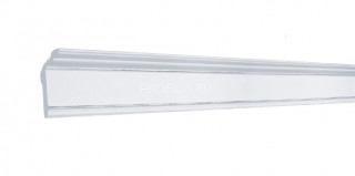 Потолочный плинтус Glanzepol GP-111 SILVER белый полистирол 102х41 мм 2 м