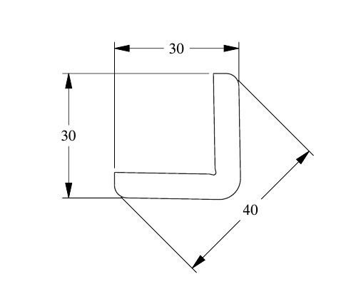 Потолочный плинтус Orac Decor Duropolymer CX134 белый полистирол 30х30 мм 2м
