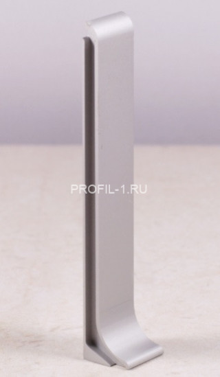 Соединитель для плинтуса напольного ПЛ-150 серебро матовое