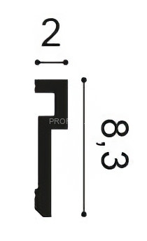 Гибкий молдинг Orac Decor Duropolymer PX198F белый из дюрополимера 20х83 мм 200 см