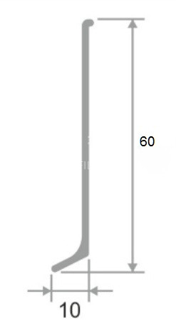 Алюминиевый плинтус напольный 60 мм Евротрим L-60 2157.01 серебро 2,95 м Алюминиевый плинтус напольный 60 мм Евротрим L-60 2157.01 серебро 2,95 м