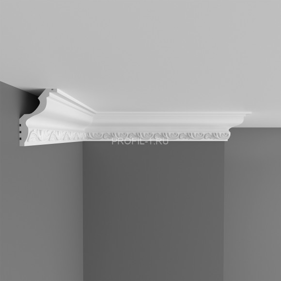 Плинтус потолочный с рисунком Decomaster D148B Дюропрофиль 30х45х2000 мм белый