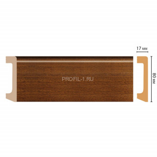 Плинтус напольный DECOMASTER D235-75/20 ДМ (80x17x2400) цвет Дуб антик