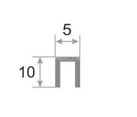 П-профиль из нержавеющей стали 10х5 Kepler Profiles FSUP05-BP черный полированный 2,7 м П-профиль из нержавеющей стали 10х5 Kepler Profiles FSUP05-BP черный полированный 2,7 м