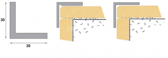 Пластиковый уголок 30х30 Cezar 106 Teмнo-серый 2,75 м (25 штук)
