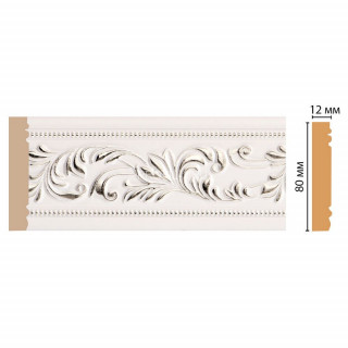 Молдинг DECOMASTER 150-60 (80x12x2400) цвет Белый Молдинг DECOMASTER 150-60 (80x12x2400) цвет Белый