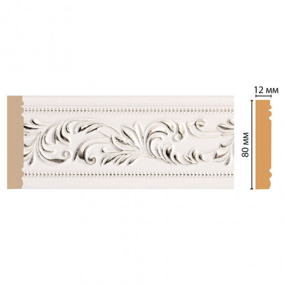 Молдинг DECOMASTER 150-60 (80x12x2400) цвет Белый Молдинг DECOMASTER 150-60 (80x12x2400) цвет Белый