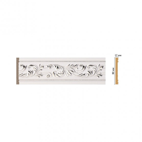 Молдинг DECOMASTER 150-60 (80x12x2400) цвет Белый Молдинг DECOMASTER 150-60 (80x12x2400) цвет Белый
