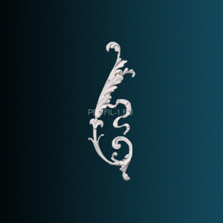 Декоративный орнамент Перфект G2359R правый белый 330х159х20 мм