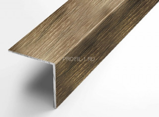 Алюминиевый уголок 40х40 мм равнополочный Л Дуб медовый 2,7 м (упаковка 10 штук)