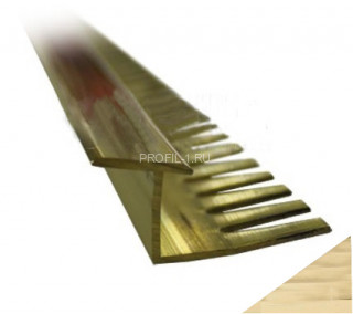 Латунный профиль Z-образный 11 мм ЛZТ-13 зиг-заг шлифованный 270 см Латунный профиль Z-образный 11 мм ЛZТ-13 зиг-заг шлифованный 270 см