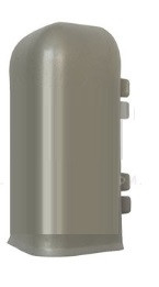 Уголок наружный для плинтуса ПТ-80 ПВХ серебро