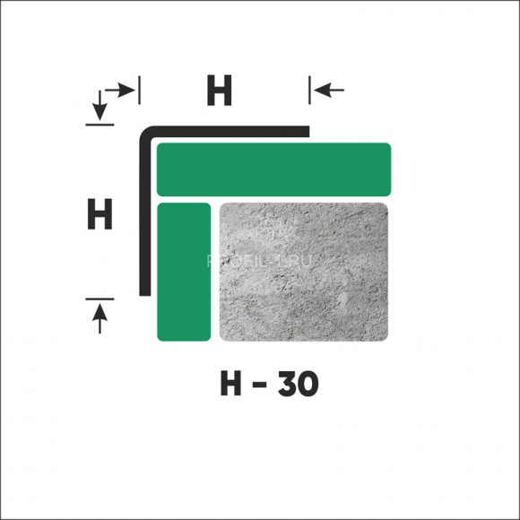 Уголок из нержавеющей стали равнополочный 30х30 мм FL 30 S сатинированная сталь 300 см